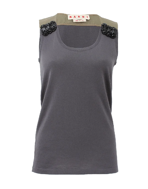 Jeweled Tank Top flowy tank top