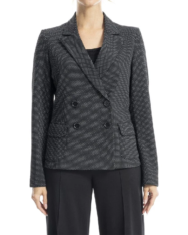 Max Studio Double Button Jacket Satin Fabric Silk Fabric Chiffon Fabric