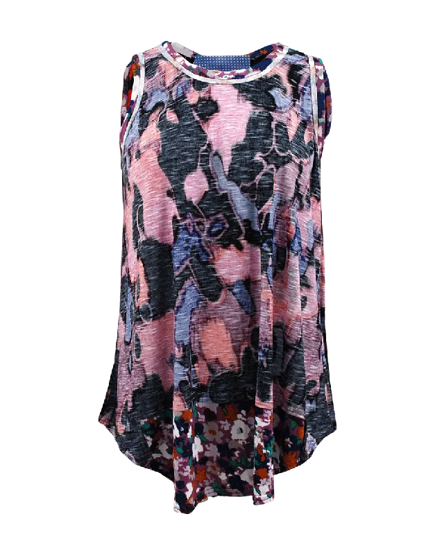 Long Jersey Tank coral tank top