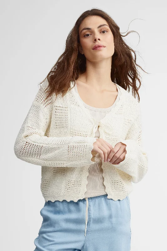Cardigan tricot ajouré - Femme Wool Fabric Cashmere Fabric Tweed Fabric