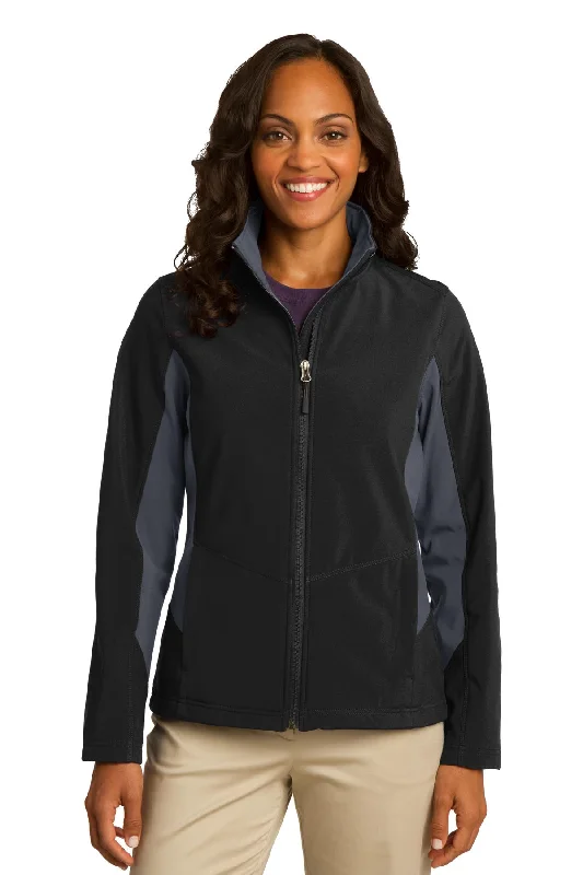 Custom Embroidered - Port Authority® Women's Core Colorblock Soft Shell Jacket. L318 Tiered Jacket Buttoned Jacket Zippered Jacket