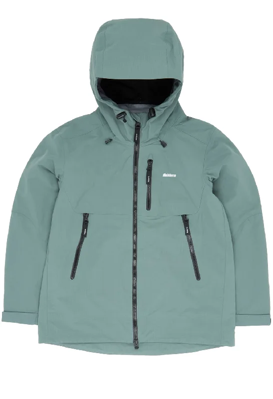 Finisterre Women's Stormbird Jacket - Deep Sea Boat Neck Shawl Collar Notched Collar