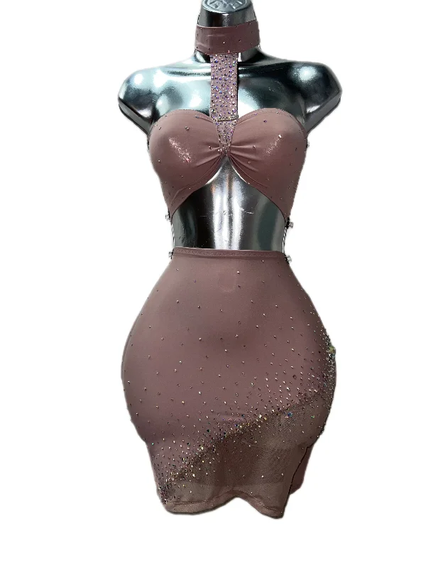 Copy of TWO PIECE SKIRT SET high slit skirt