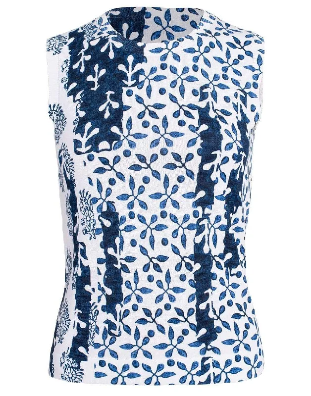 Sleeveless Patchwork Tank soft tank top