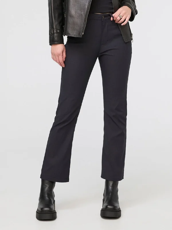 Nustretch High Rise Kick Flare Pants Formal Linen Trousers