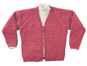 One Button Cardigan Pattern (Knit) Fleece Fabric Down Fabric Feather Fabric