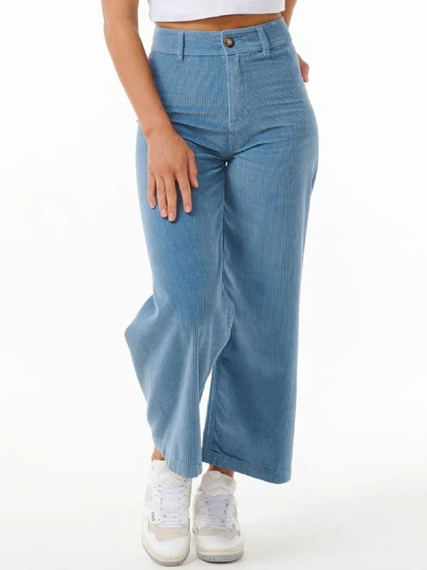 Stevie Cord Pants Trendy Wide-Legged Trousers
