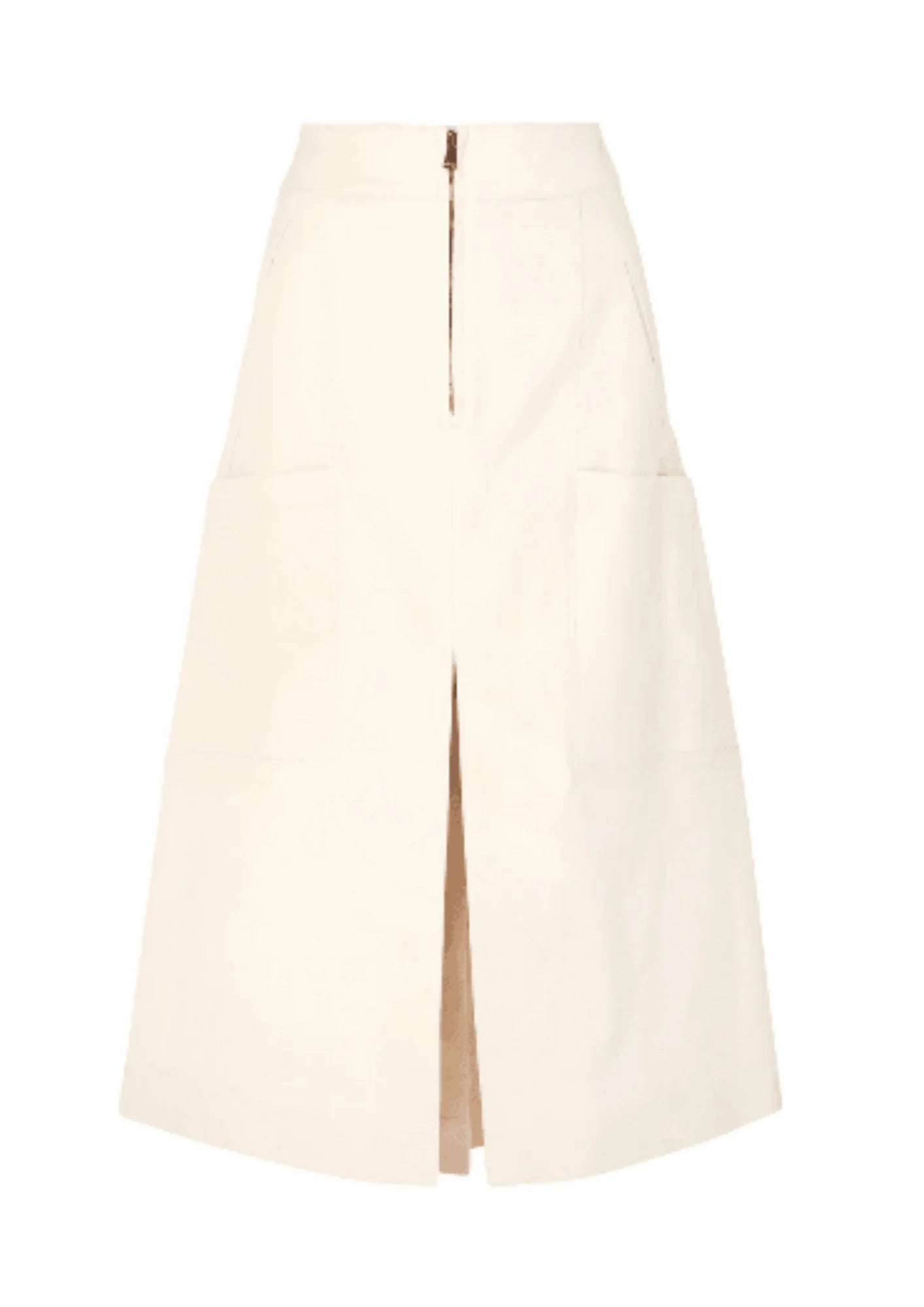 CREAM MIDI SKIRT velvet skirt plush