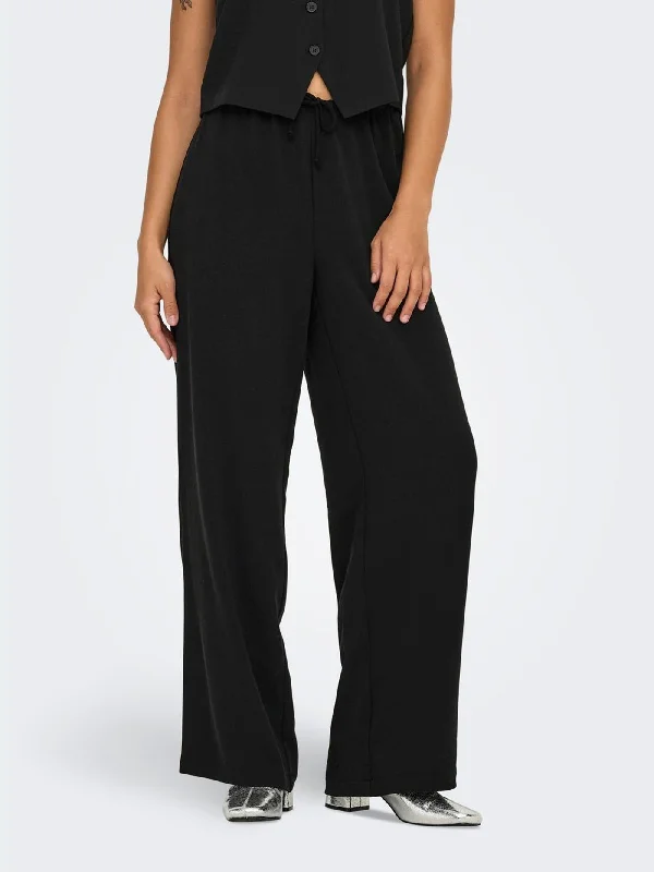 Thana Life Wide Casual Pants Relaxed High-Waist Trousers
