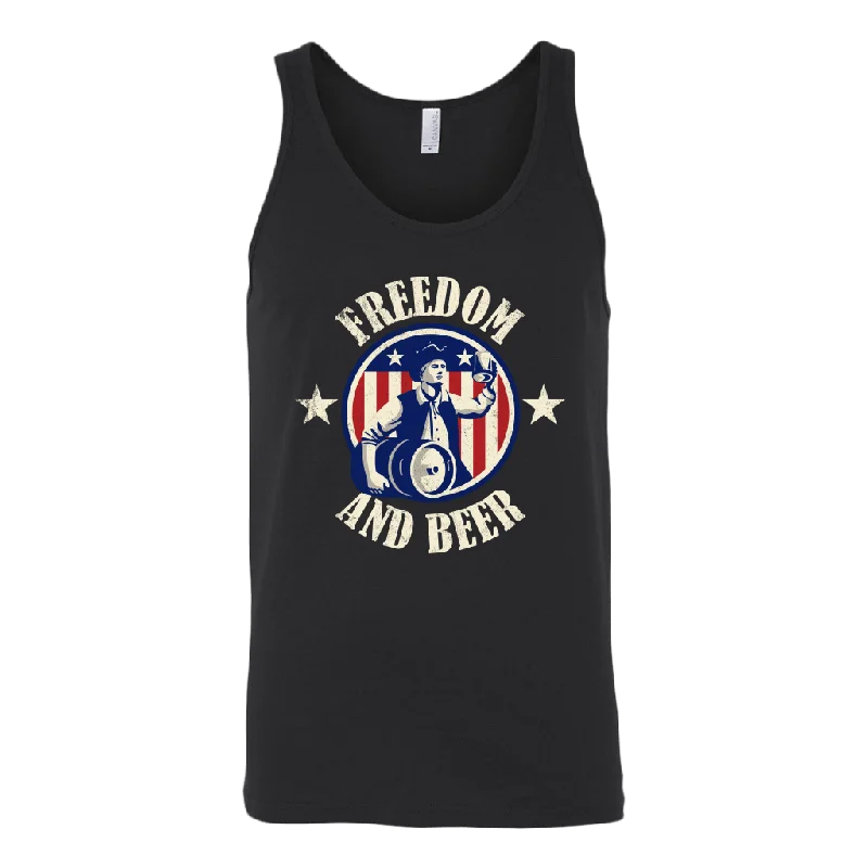 Freedom And Beer Tank Top ribbed tank top