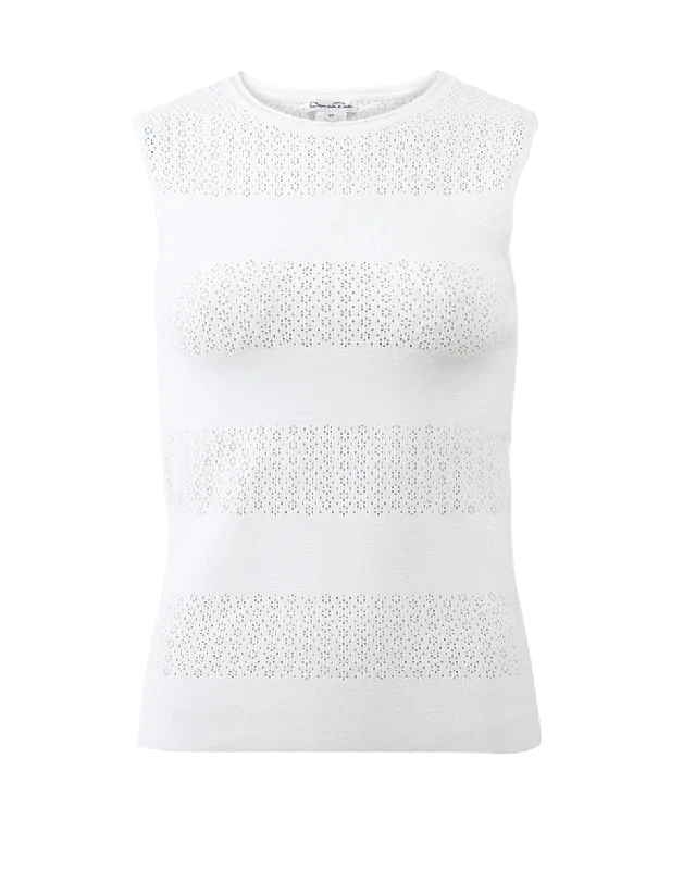 Lace Stitch Tank sage tank top