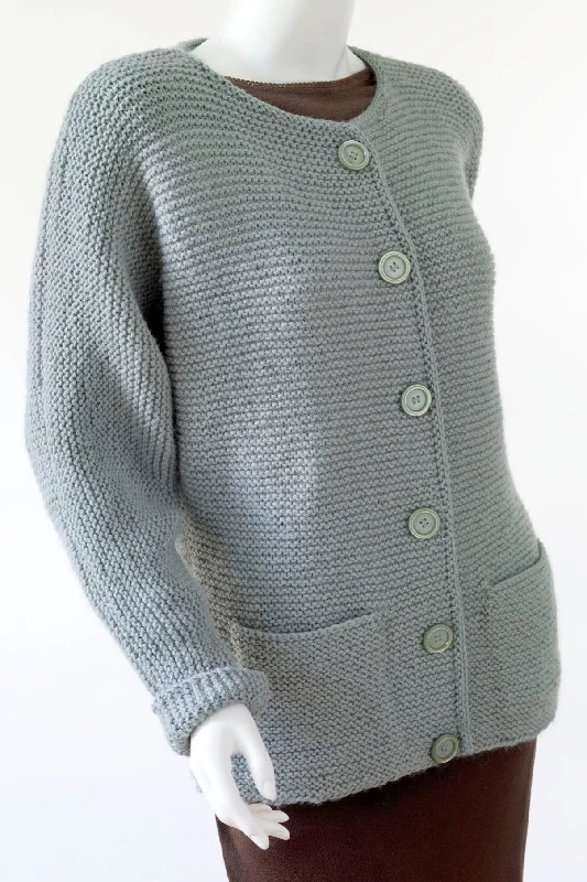Knit Oh So Simple Cardigan Pattern (Knit) Print Jacquard Patchwork