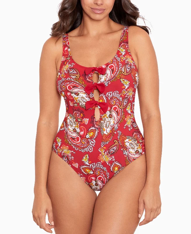 Women's Ashbury Alysa Keyhole One-Piece Swimsuit Strappy Back Bikini