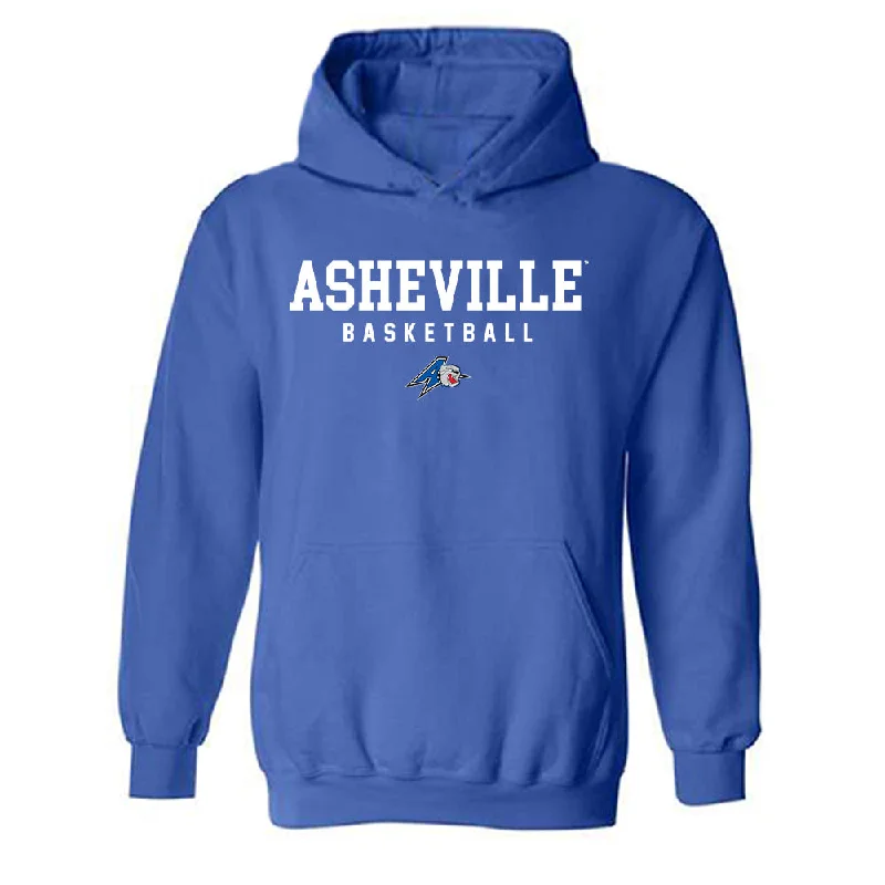 UNC Asheville - NCAA Women's Basketball : Trinity Barnes - Classic Shersey Hooded Sweatshirt Hoodie with Mock Neck Collared Structured UNC Asheville - NCAA Women's Basketball : Trinity Barnes - Classic Shersey Hooded Sweatshirt Hoodie with Mock Neck Collared Structured