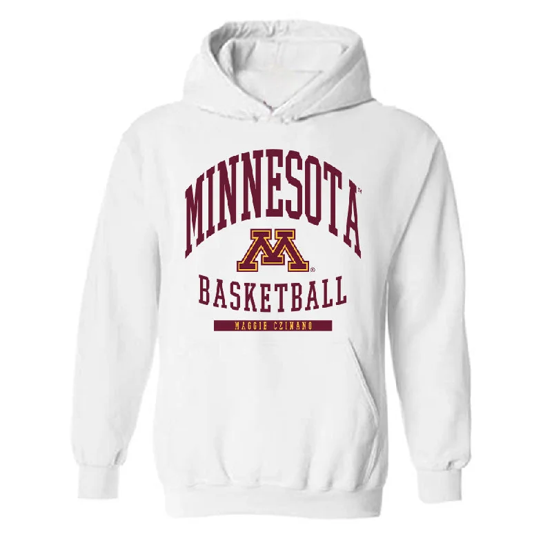 Minnesota - NCAA Women's Basketball : Maggie Czinano - Classic Fashion Shersey Hooded Sweatshirt Hoodie with Frayed Bohemian Relaxed Minnesota - NCAA Women's Basketball : Maggie Czinano - Classic Fashion Shersey Hooded Sweatshirt Hoodie with Frayed Bohemian Relaxed
