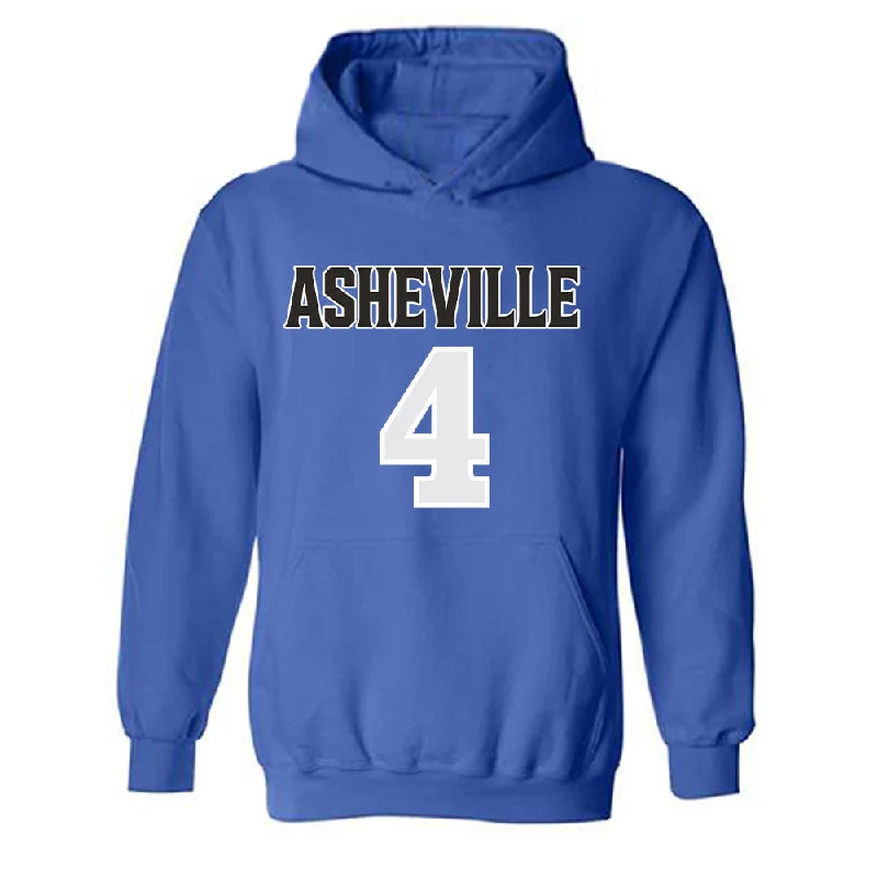 UNC Asheville - NCAA Women's Basketball : Trinity Barnes - Replica Shersey Hooded Sweatshirt Hoodie with Batwing Sleeves Loose Dramatic UNC Asheville - NCAA Women's Basketball : Trinity Barnes - Replica Shersey Hooded Sweatshirt Hoodie with Batwing Sleeves Loose Dramatic
